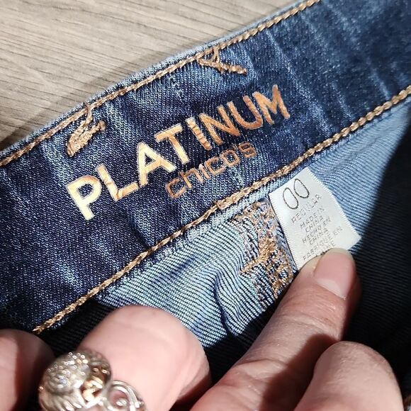 Chicos Platinum Straight Leg Jeans - Picture 3 of 7